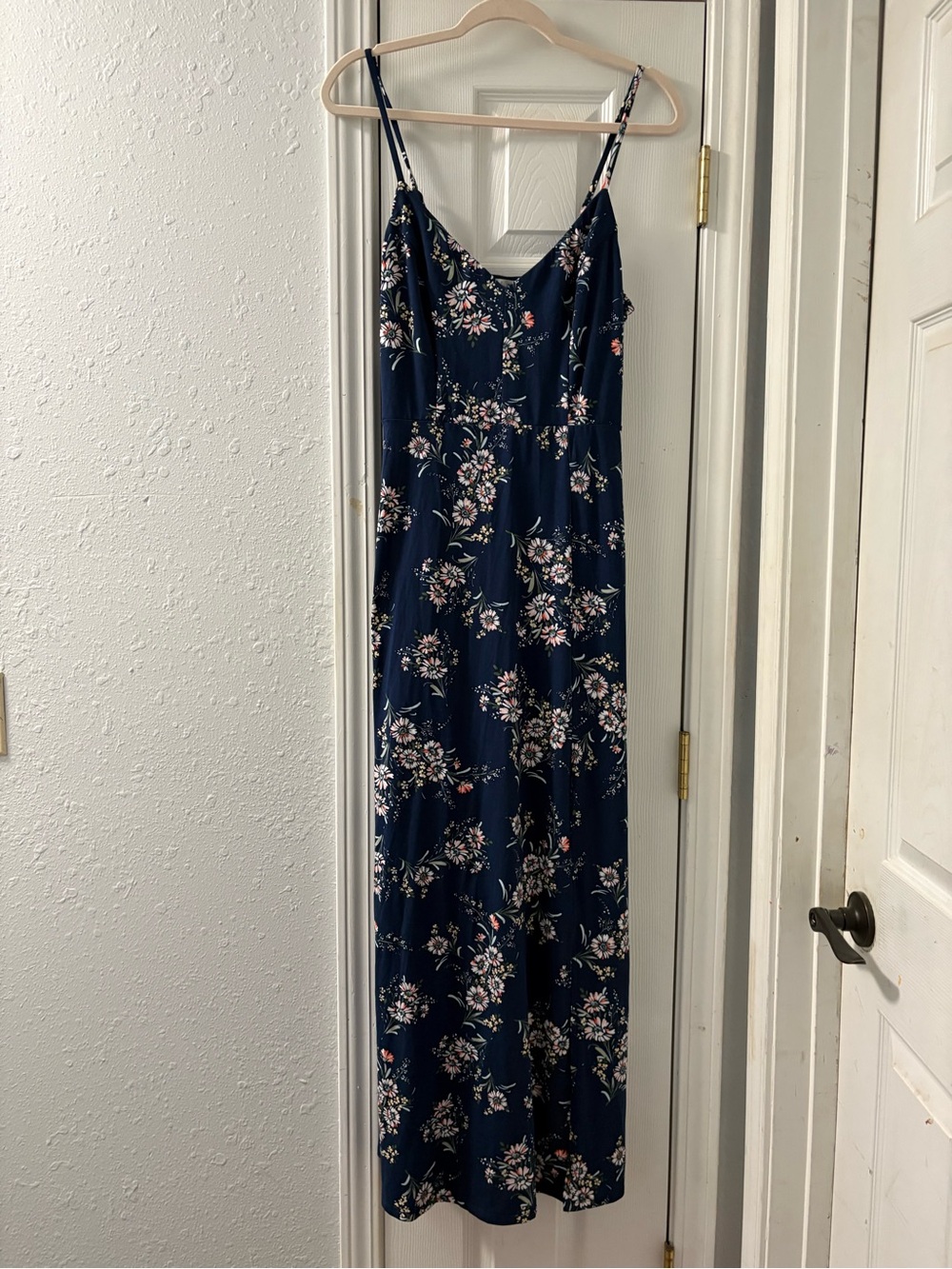 nine britton Navy Floral Maxi Dress